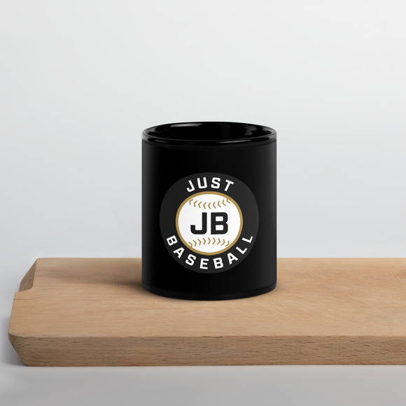 Black Glossy Just Baseball Mug